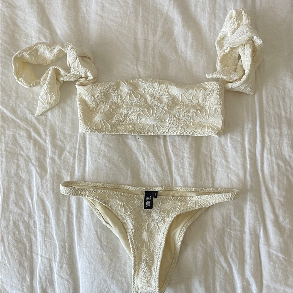 Triangl Swimwear Cream Bikini